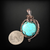 Copper wire wrapped pendant with a howlite cabochon