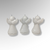 Set of 3 Vintage Porcelain White Angel Ornaments