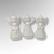 Set of 3 Vintage Porcelain White Angel Ornaments