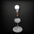 Milk Glass Hobnail Lamp, No Shade