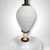 Vintage Milk Glass Hobnail Boudoir Lamp, No Shade