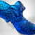 Vintage Fenton Blue Cat Glass Shoe Figurine