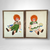Vintage Carrot Top Boy and Girl Needlepoint Pictures