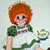Vintage Carrot Top Boy and Girl Needlepoint Framed Wall Art