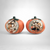 Vintage Ceramic Halloween Tealight Holder Pair