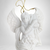 Vintage Porcelain Angel Playing Harp Ornament