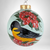 Vintage Round Glass Hand Painted Bird Ornament