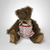 Vintage Brown Plush Teddy Bear with Polka Dot Outfit