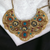 Vintage Beaded Bib Necklace