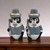 Vintage Pair of Brinn's Thanksgiving Skunk Figurines