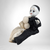 Vintage Porcelain 8" Pierrot Clown Doll with Teardrop