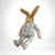 Vintage Plush Bunny with Floral Outfit, Stain on Arm and Foot