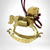 Vintage Solid Brass Rocking Horse Ornament