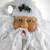 Vintage Santa Head Ornament with White Hat