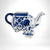 Vtg Bombay Blue and White Elephant Decorative Teapot