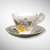 Vintage Regency Bone China Tea Cup and Saucer Set with Yellow and Purple Flowers