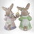 Pair of Vintage Ceramic Mother Rabbit with Babiea Easter Figures