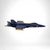 Vintage Blue Angels Metal Toy Airplane