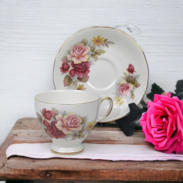 Vintage Queen Anne Teacup & Saucer Set
