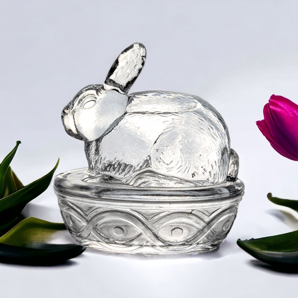 Galerie Clear Glass Bunny Trinket Box