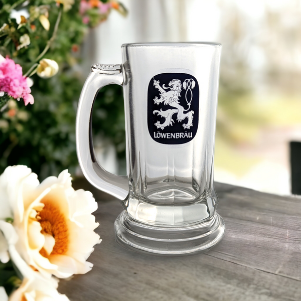 Vintage Lowenbrau Glass Beer Mug