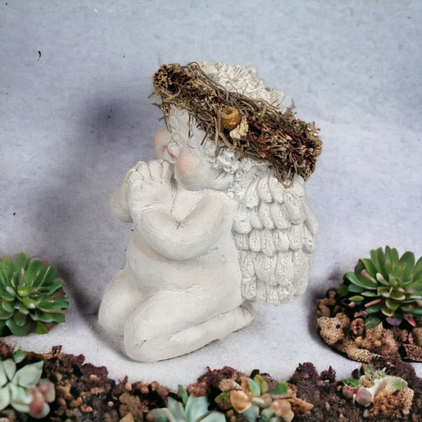 1993 Cast Art Dreamsicle Praying Cherub Angel Figurine