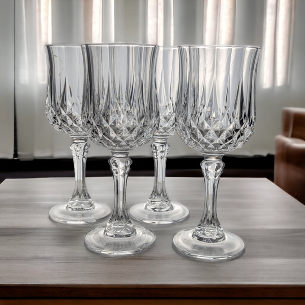 Set of 4 Cristal D'Arques Durand Wine Glasses