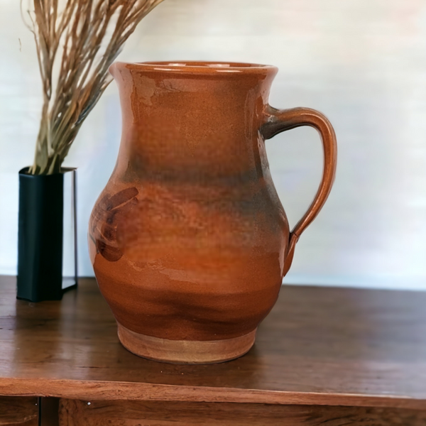 Vintage Handmade Stoneware Pitcher