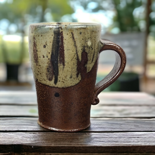 Handmade Vintage Brown Pottery Mug