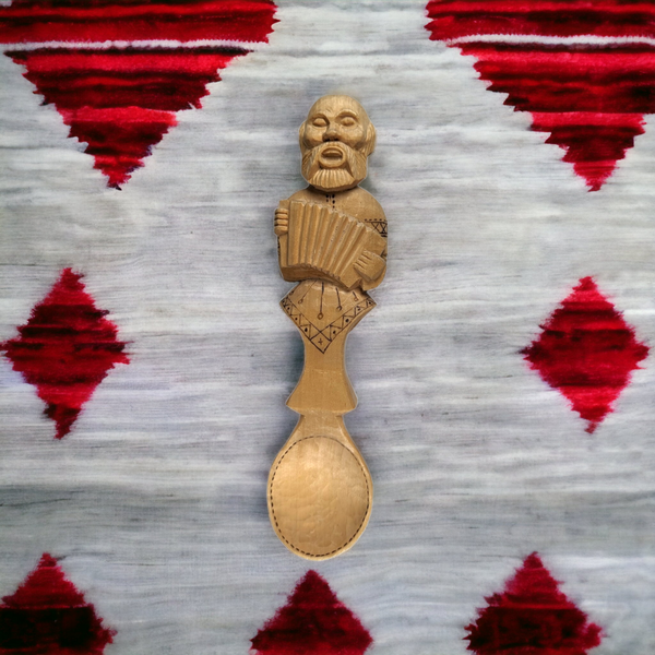 1999 Koctpoma Hand Carved Wooden Spoon