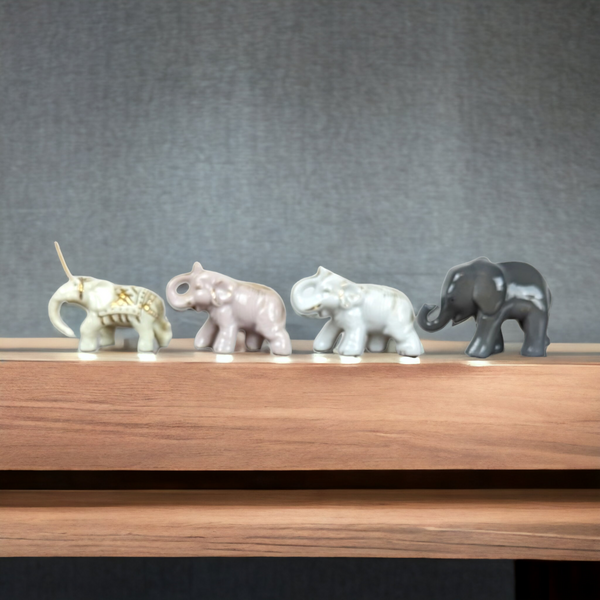 Lot of 4 Vintage Ceramic Elephant Figurines