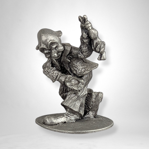 Vintage Spoontiques Pewter Clown Figurine