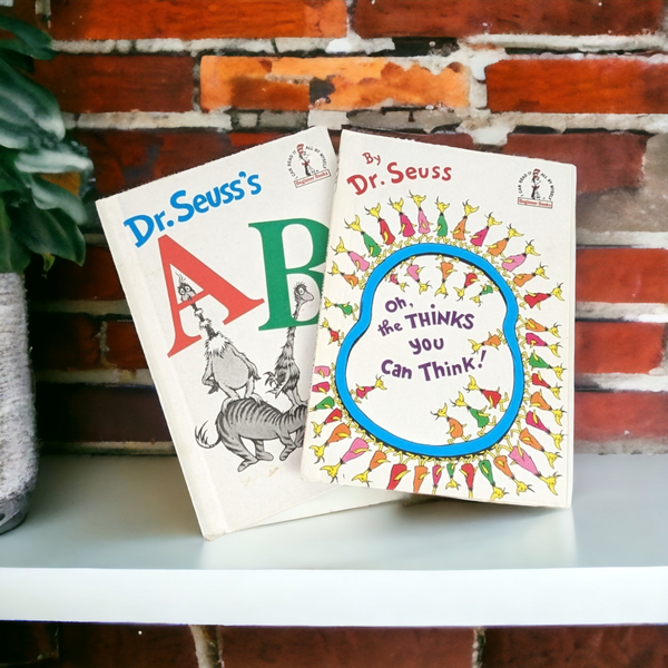 Pair of Vintage Dr. Suess Books, ABC and Oh The Thinks You Can Think