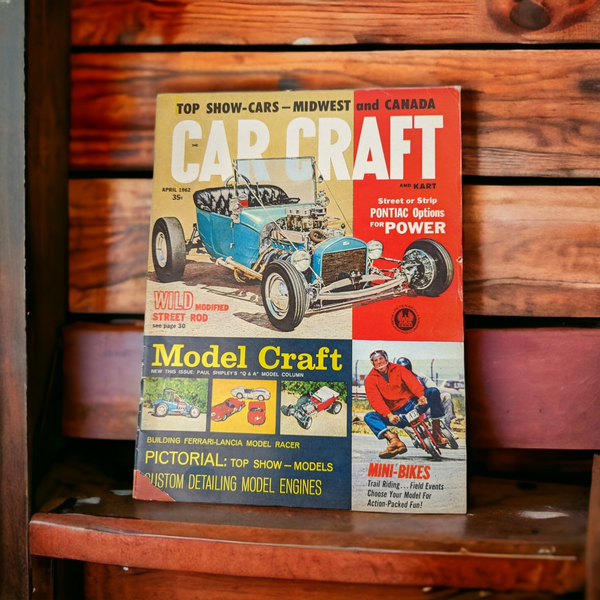 Car Craft April 1962 Magazine Pontiac Options for Power