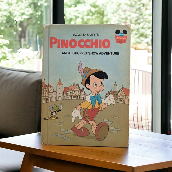 1972 Walt Disney's Pinocchio and His Puppet Show Adventure Book