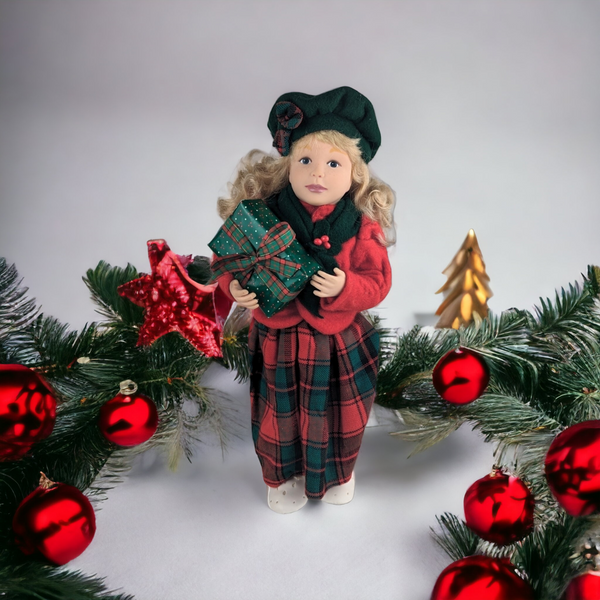 1993 Holiday Creations Christmas Girl Doll