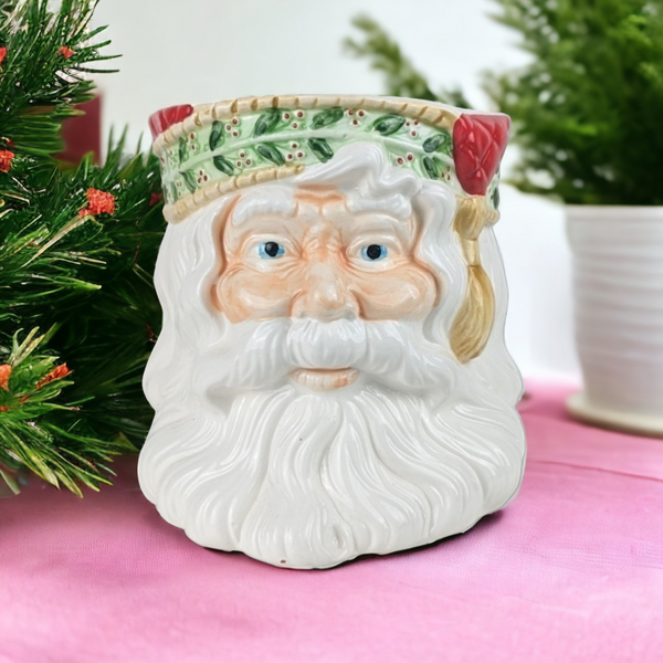 1991 Caffco House of Lloyd Simply Santa Head Candy Bowl/Planter