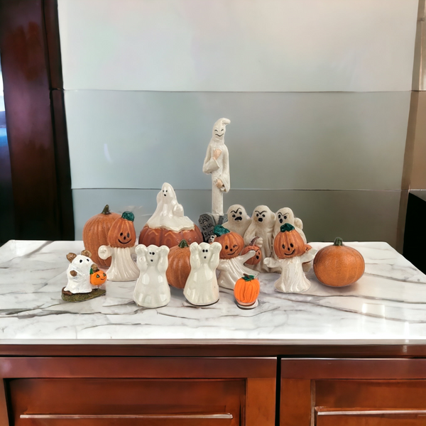 Collection of 13 Small Halloween Figurines