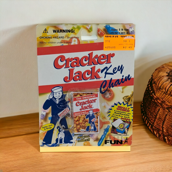 1996 Cracker Jack Keychain with Prize Inside
