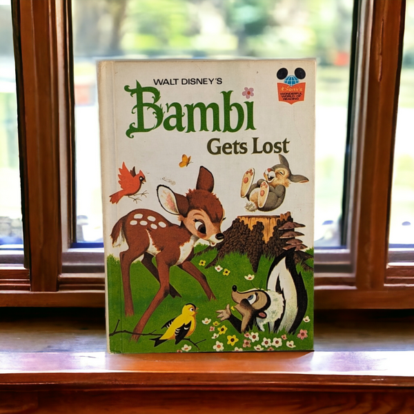 1972 Walt Disney Bambi Gets Lost Book