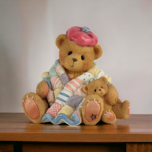 1997 Cherished Teddies "Can't Bear To See You Under The Weather" Bear Figurine