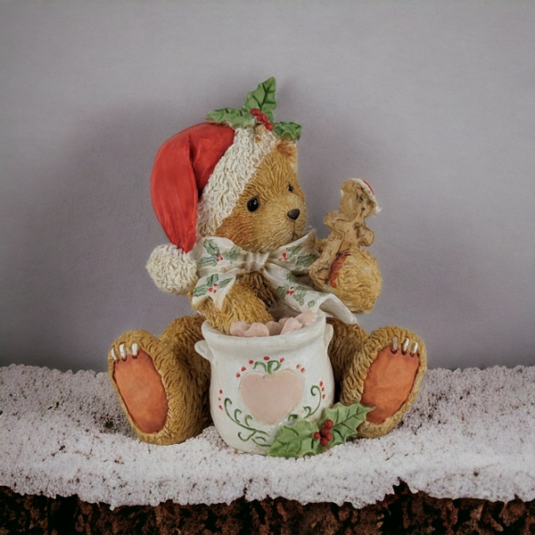 1992 Cherished Teddies Steven "A Season Filled With Sweetness" Bear Figurine