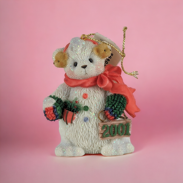 2001 Cherished Teddies "Snowbear" Dated 2001 Ornament