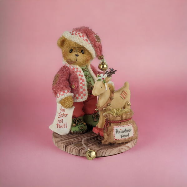 2001 Cherished Teddies Wendall "Have You Been Naughty or Nice?" Bear Figurine