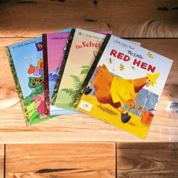 Vintage Little Golden Books Set (Frosty, Pooh, Red Hen & Velveteen Rabbit)