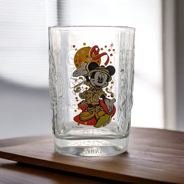 2000 Animal Kingdom Mickey Glass Tumbler