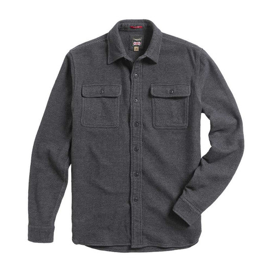BROUGHTON WOOL BLEND LONG SLEEVE SHIRT GREY - BROUGHTON WOOL BLEND LONG SLEEVE SHIRT GREY .jpeg
