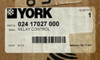 York Johnson Controls 024-17027-000 Control Relay, 120V [New]