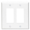 Leviton 80609-W 2-Gang Decora/GFCI Device Decora Wallplate/Faceplate [New]