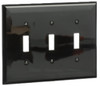 Eaton PJ3BK-F-LW 3 -Gang Black Indoor Toggle Wall Plate [New]